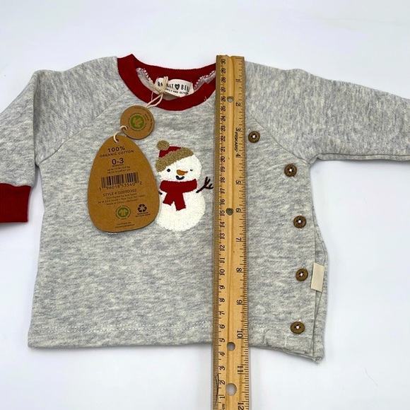 NWT 100% Organic Cotton Rabbit & Bear by Emily and Oliver Sweatshirt Size 0-3M - Picture 7 of 9